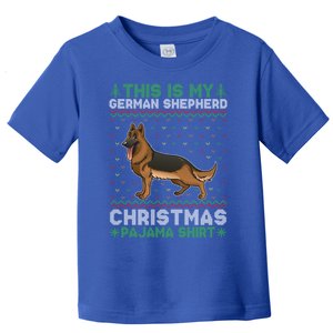 This Is My Ger Shepherd Dog Pajama Xmas Ugly Sweater Cool Cute Gift Toddler T-Shirt