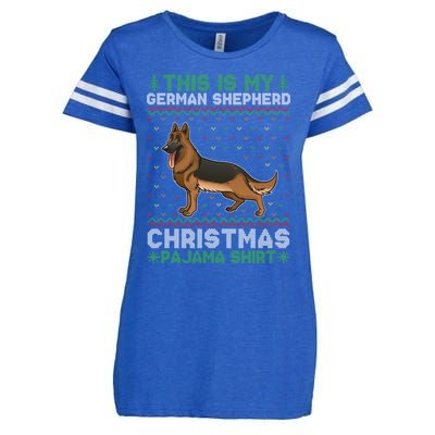 This Is My Ger Shepherd Dog Pajama Xmas Ugly Sweater Cool Cute Gift Enza Ladies Jersey Football T-Shirt