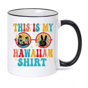 This Is My Hawaiian Tropical Luau Costume Party Hawaii 11oz Black Color Changing Mug