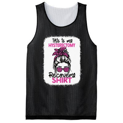 This Is My Hysterectomy Recovery Uterus Messy Bun Mesh Reversible Basketball Jersey Tank