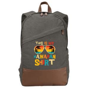 This Is My Hawaiian Tropical Luau Costume Party Hawaii Cotton Canvas Backpack