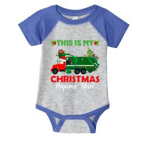 This Is My Christmas Pajama Gift Santa Garbage Truck Xmas Cute Gift Infant Baby Jersey Bodysuit