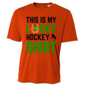 This Is My Lucky Hockey Cute Gift Sport Game St Patricks Day Gift Cooling Performance Crew T-Shirt