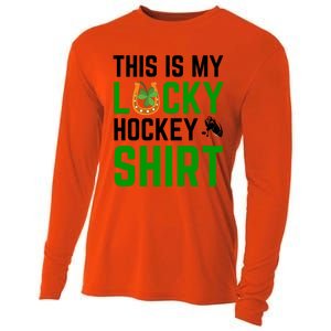 This Is My Lucky Hockey Cute Gift Sport Game St Patricks Day Gift Cooling Performance Long Sleeve Crew