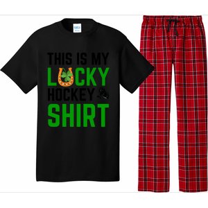 This Is My Lucky Hockey Cute Gift Sport Game St Patricks Day Gift Pajama Set