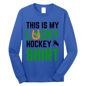 This Is My Lucky Hockey Cute Gift Sport Game St Patricks Day Gift Long Sleeve Shirt