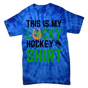 This Is My Lucky Hockey Cute Gift Sport Game St Patricks Day Gift Tie-Dye T-Shirt