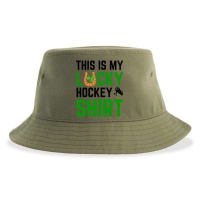 This Is My Lucky Hockey Cute Gift Sport Game St Patricks Day Gift Sustainable Bucket Hat