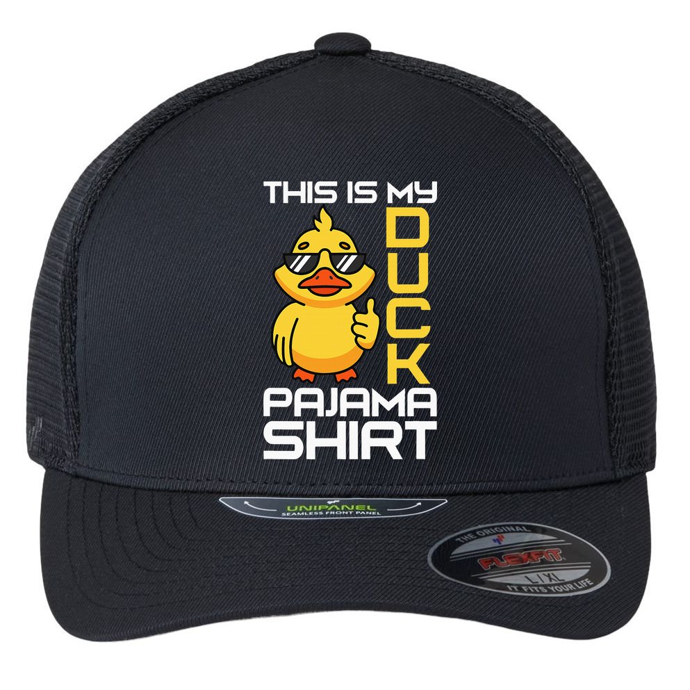 This Is My Duck Pajama Rubber Ducks Slumber Flexfit Unipanel Trucker Cap
