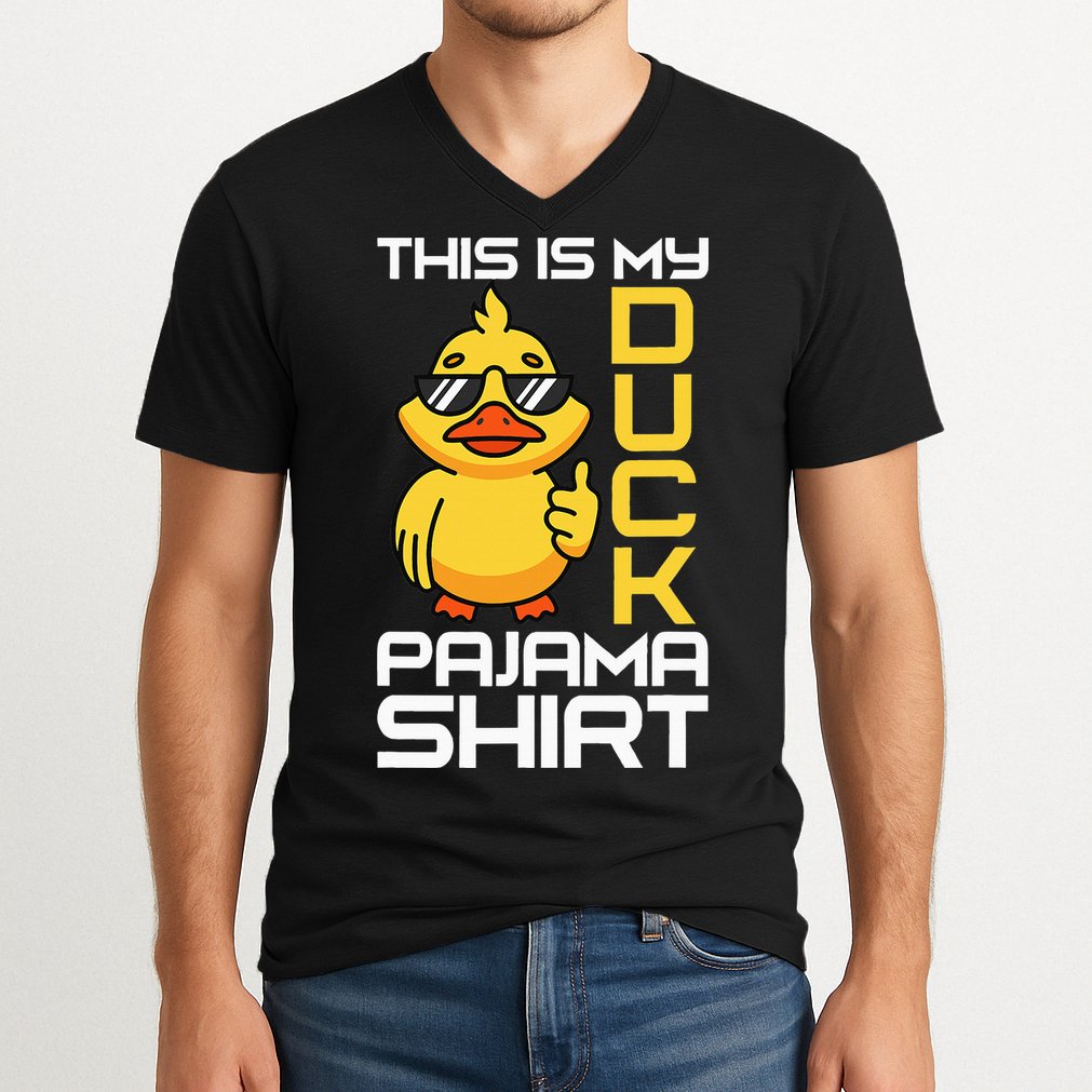 This Is My Duck Pajama Rubber Ducks Slumber V-Neck T-Shirt