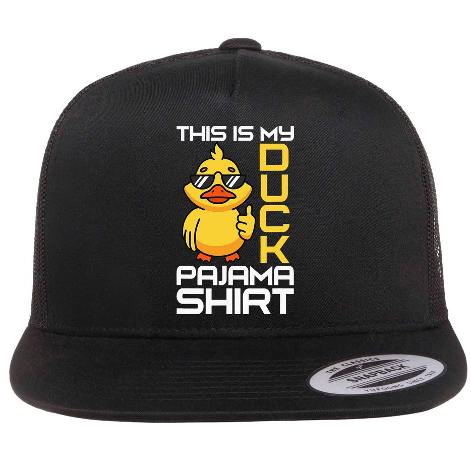 This Is My Duck Pajama Rubber Ducks Slumber Flat Bill Trucker Hat