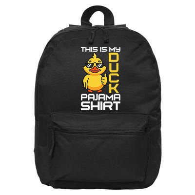 This Is My Duck Pajama Rubber Ducks Slumber 16 in Basic Backpack