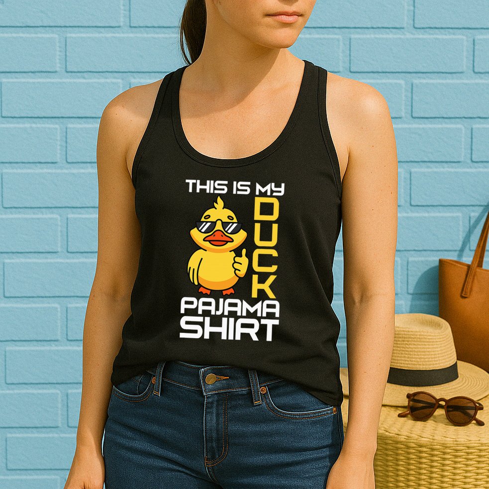 This Is My Duck Pajama Rubber Ducks Slumber Womens Tank Top