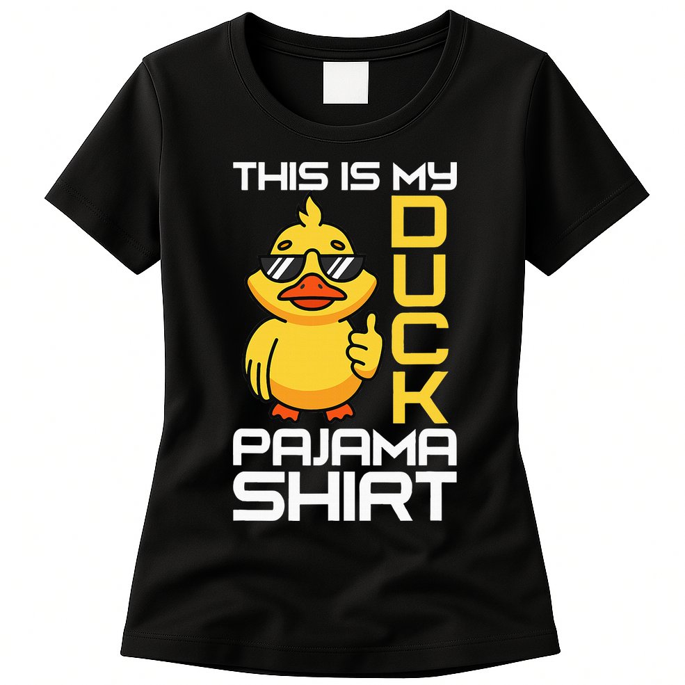 This Is My Duck Pajama Rubber Ducks Slumber Womens T-Shirt