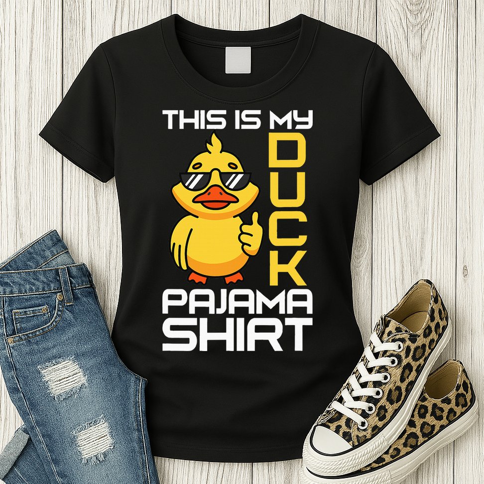 This Is My Duck Pajama Rubber Ducks Slumber Womens T-Shirt