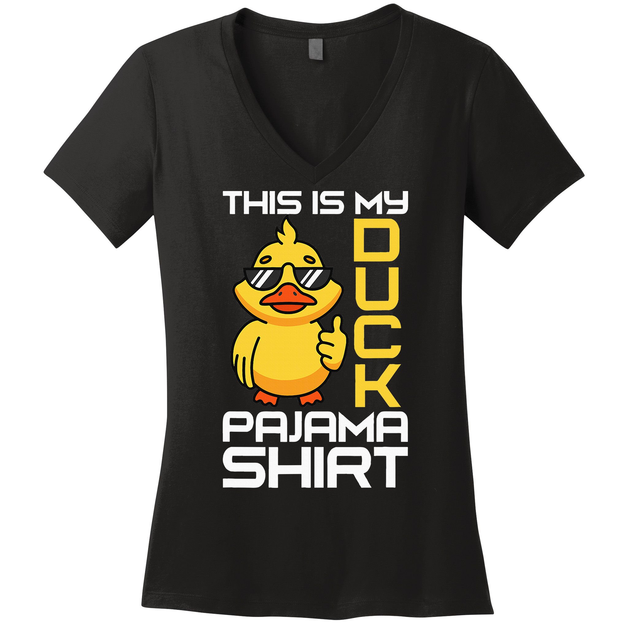 This Is My Duck Pajama Rubber Ducks Slumber Women's V-Neck T-Shirt