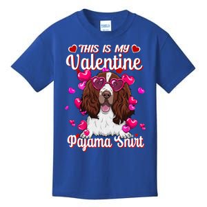 This Is My Valentine Pajama Cute Gift English Setter Lovers Gift Kids T-Shirt