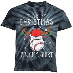 This Is My Christmas Baseball Xmas Sports Kids Tie-Dye T-Shirt