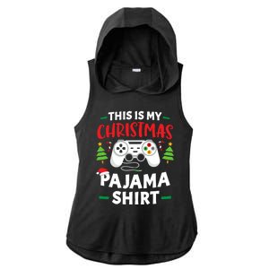 This Is My Christmas Pajamas Gamer Squad Xmas 2024 Ladies PosiCharge Tri-Blend Wicking Draft Hoodie Tank