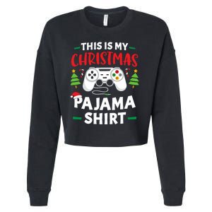 This Is My Christmas Pajamas Gamer Squad Xmas 2024 Cropped Pullover Crew