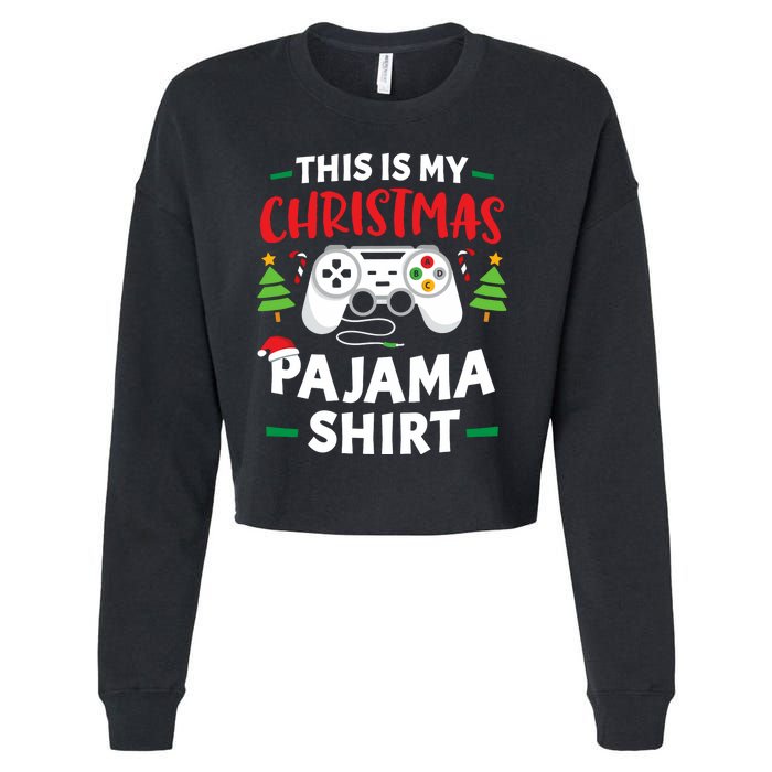 This Is My Christmas Pajamas Gamer Squad Xmas 2024 Cropped Pullover Crew