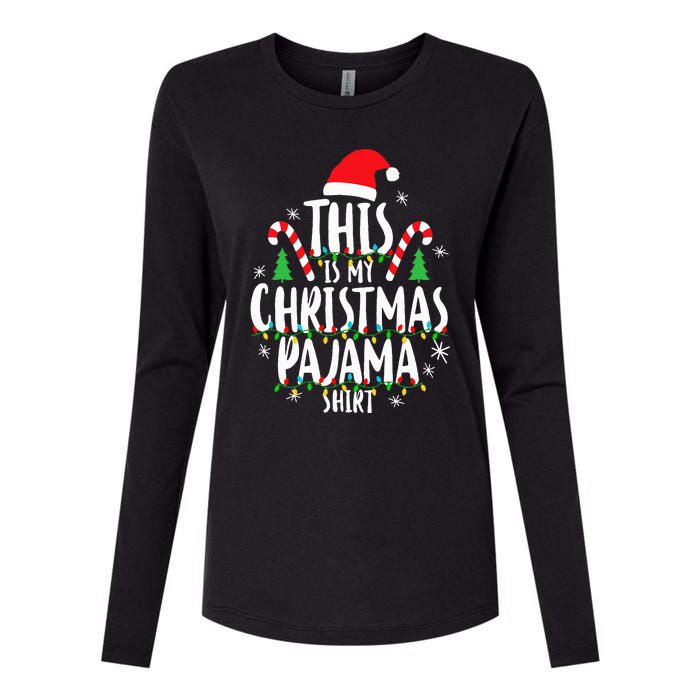 This Is My Christmas Pajama Xmas Family Womens Cotton Relaxed Long Sleeve T-Shirt