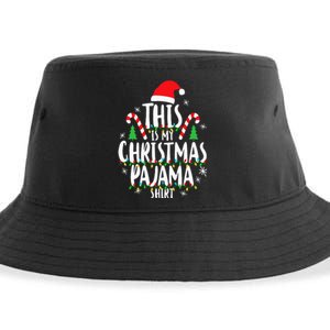 This Is My Christmas Pajama Xmas Family Sustainable Bucket Hat