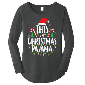 This Is My Christmas Pajama Xmas Family Women's Perfect Tri Tunic Long Sleeve Shirt