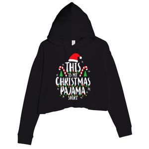 This Is My Christmas Pajama Xmas Family Crop Fleece Hoodie