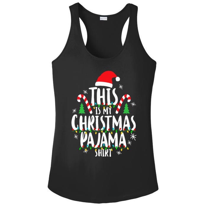 This Is My Christmas Pajama Xmas Family Ladies PosiCharge Competitor Racerback Tank