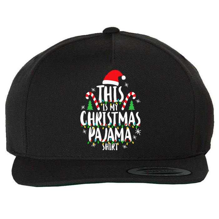 This Is My Christmas Pajama Xmas Family Wool Snapback Cap