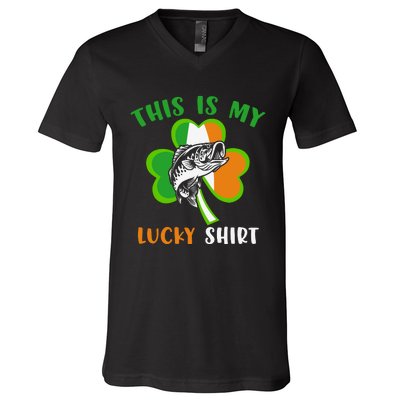 This Is My Lucky Shirts Fisherman V-Neck T-Shirt