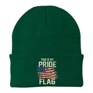 This Is My Pride Flag Usa American 4th Of July Knit Cap Winter Beanie