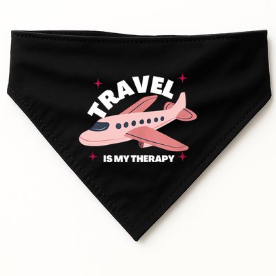 Travel Is My Therapy USA-Made Doggie Bandana