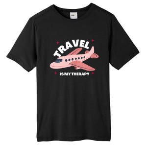 Travel Is My Therapy Tall Fusion ChromaSoft Performance T-Shirt