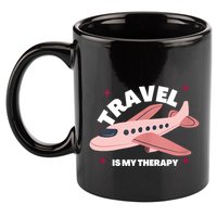 Travel Is My Therapy 11oz C Handle Ceramic Mug