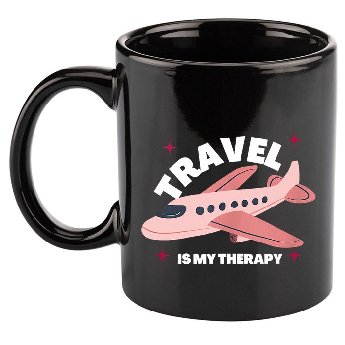 Travel Is My Therapy 11oz C Handle Ceramic Mug