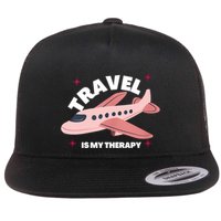 Travel Is My Therapy Flatbill Hat