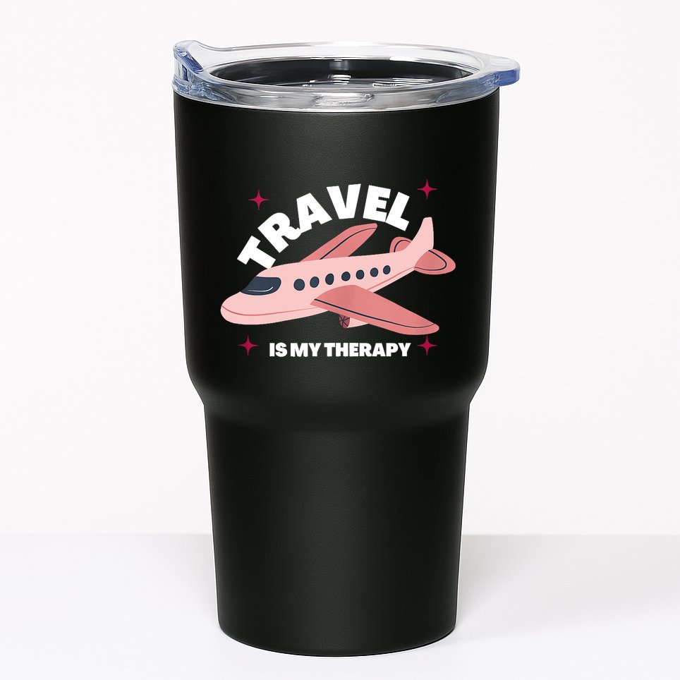 Travel Is My Therapy Tumbler