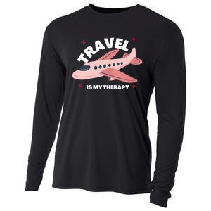 Travel Is My Therapy Cooling Performance Long Sleeve Crew