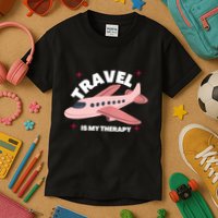 Travel Is My Therapy Kids T-Shirt