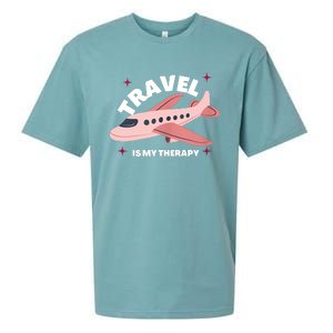 Travel Is My Therapy Sueded Cloud Jersey T-Shirt