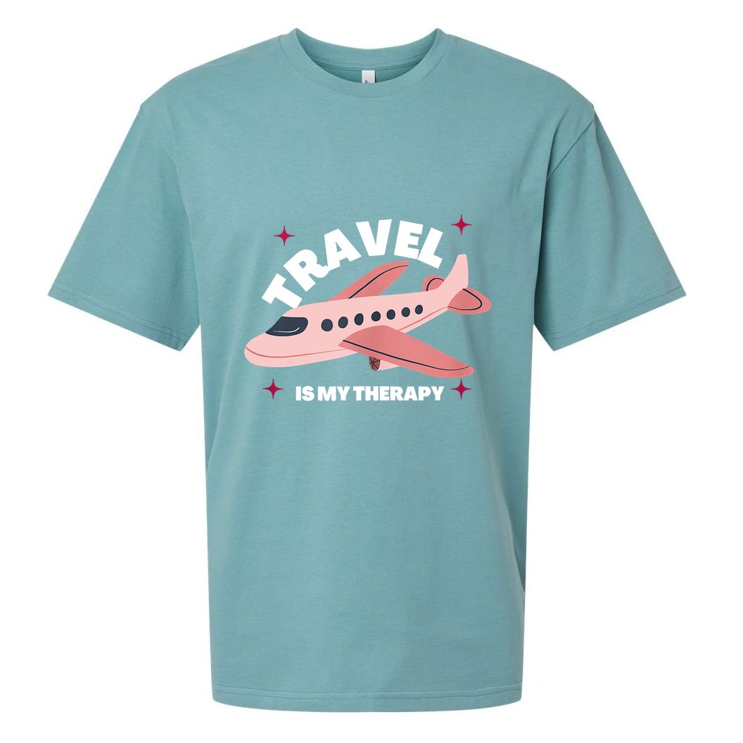 Travel Is My Therapy Sueded Cloud Jersey T-Shirt