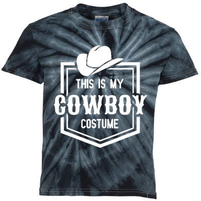 This Is My Cowboy Costume Funny Lazy Country Western Kids Tie-Dye T-Shirt