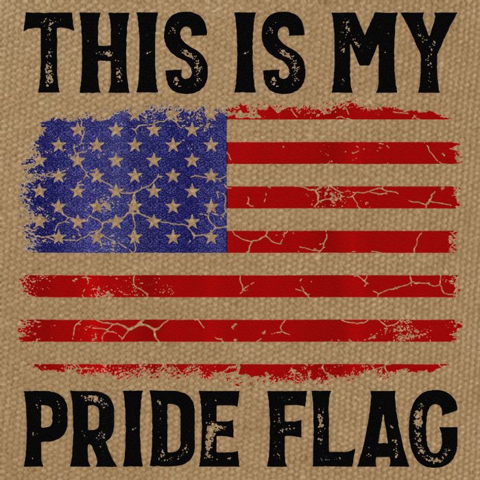 This Is My Pride Flag US Flag, 4th Of July Patriotic Cotton Canvas Backpack