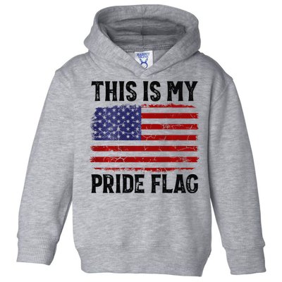 This Is My Pride Flag US Flag, 4th Of July Patriotic Toddler Hoodie