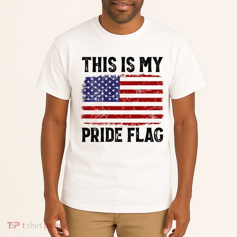This Is My Pride Flag US Flag, 4th Of July Patriotic Tall T-Shirt