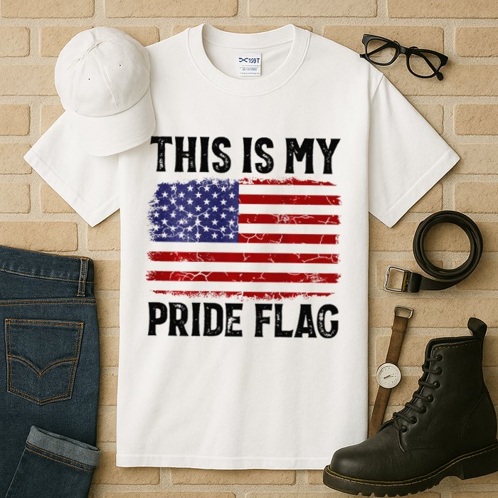 This Is My Pride Flag US Flag, 4th Of July Patriotic Tall T-Shirt