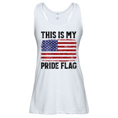 This Is My Pride Flag US Flag, 4th Of July Patriotic Ladies Essential Flowy Tank