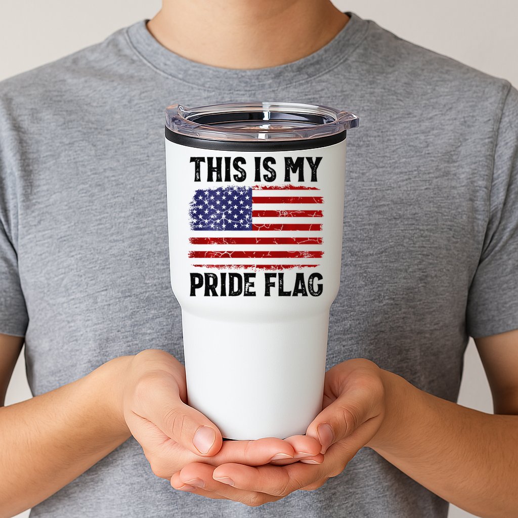 This Is My Pride Flag US Flag, 4th Of July Patriotic Tumbler